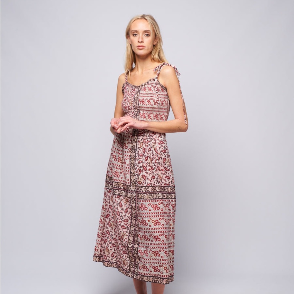 Alix of Bohemia Dress Luna Bandana Dress - Pink Fiery